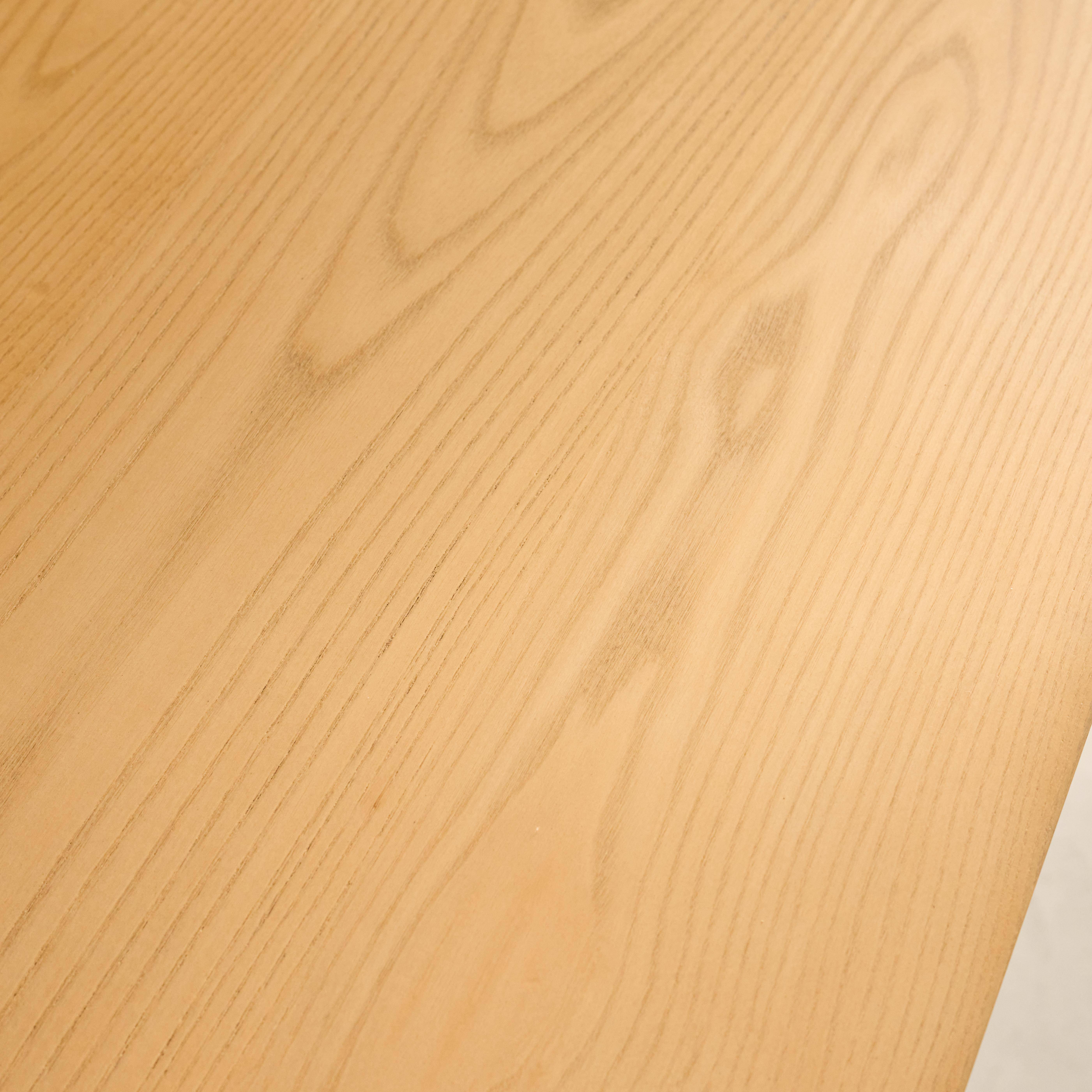 Mesa de jantar retangular de madeira de seringueira e folheado de freixo para 8 lugares, Elena, Natural, 200x90x76 cm Photo6