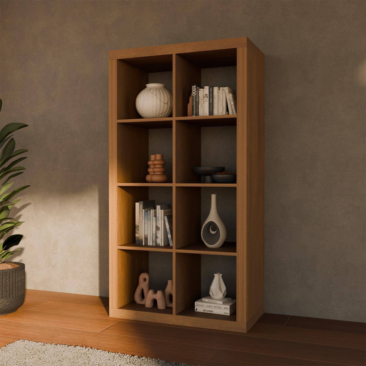G CRAFTMAN G.SHELF 1200ウォールナット 8-compartment bookcase, mango wood effect I sweeek