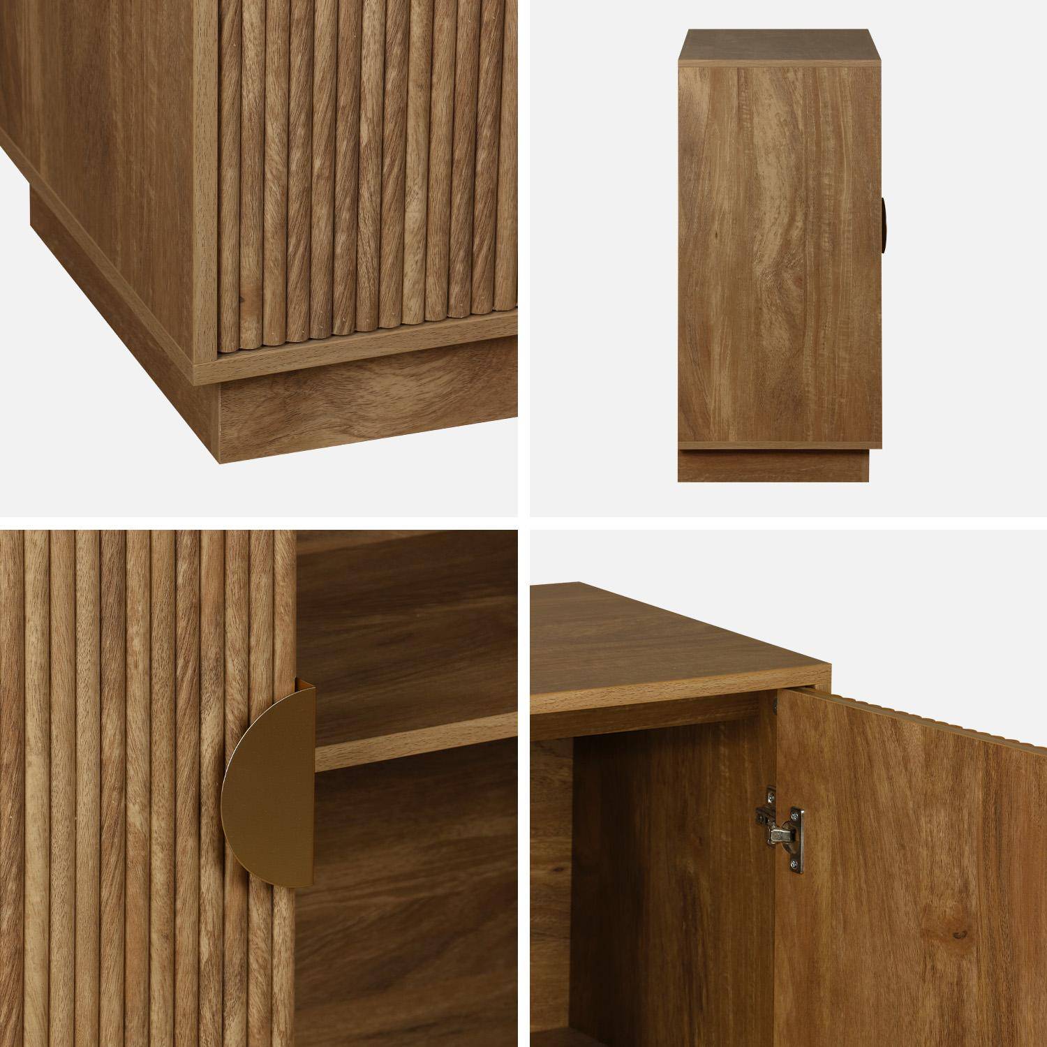 80cm exotic 2-door sideboard, Celian, Brown, 80x40x85 cm Photo5