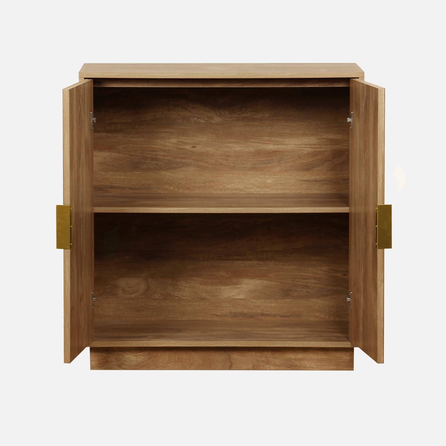 80cm exotic 2-door sideboard, Celian, Brown, 80x40x85 cm Photo4