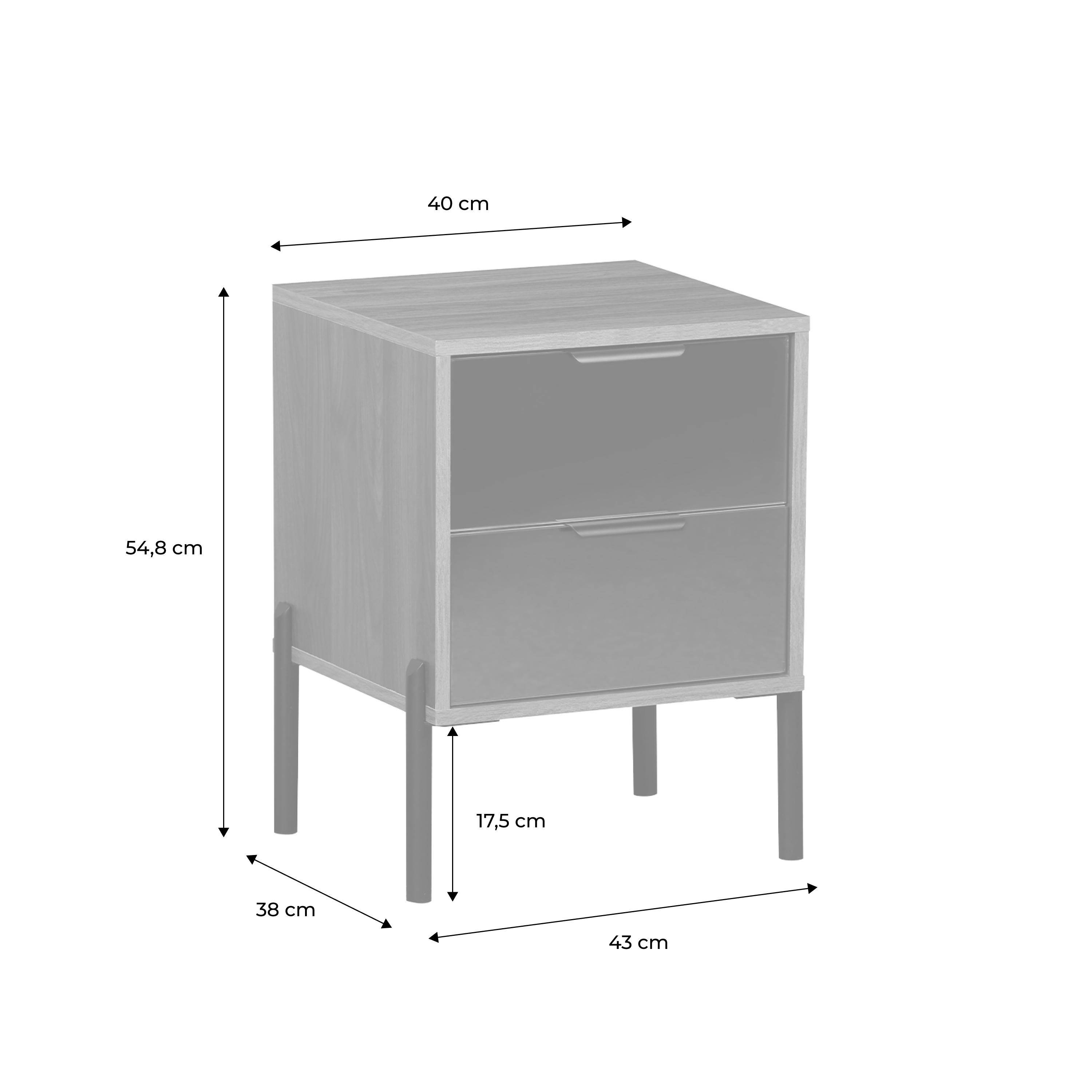 GIANTEX Set van 2 nachtkastjes, bijzettafel, nachtkastje met lade en