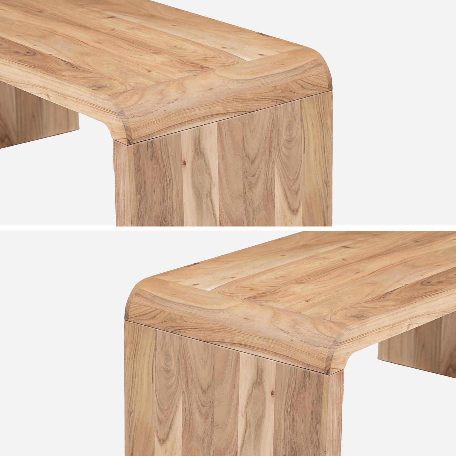 Table basse rectangulaire en acacia massif 100cm,sweeek,Photo5