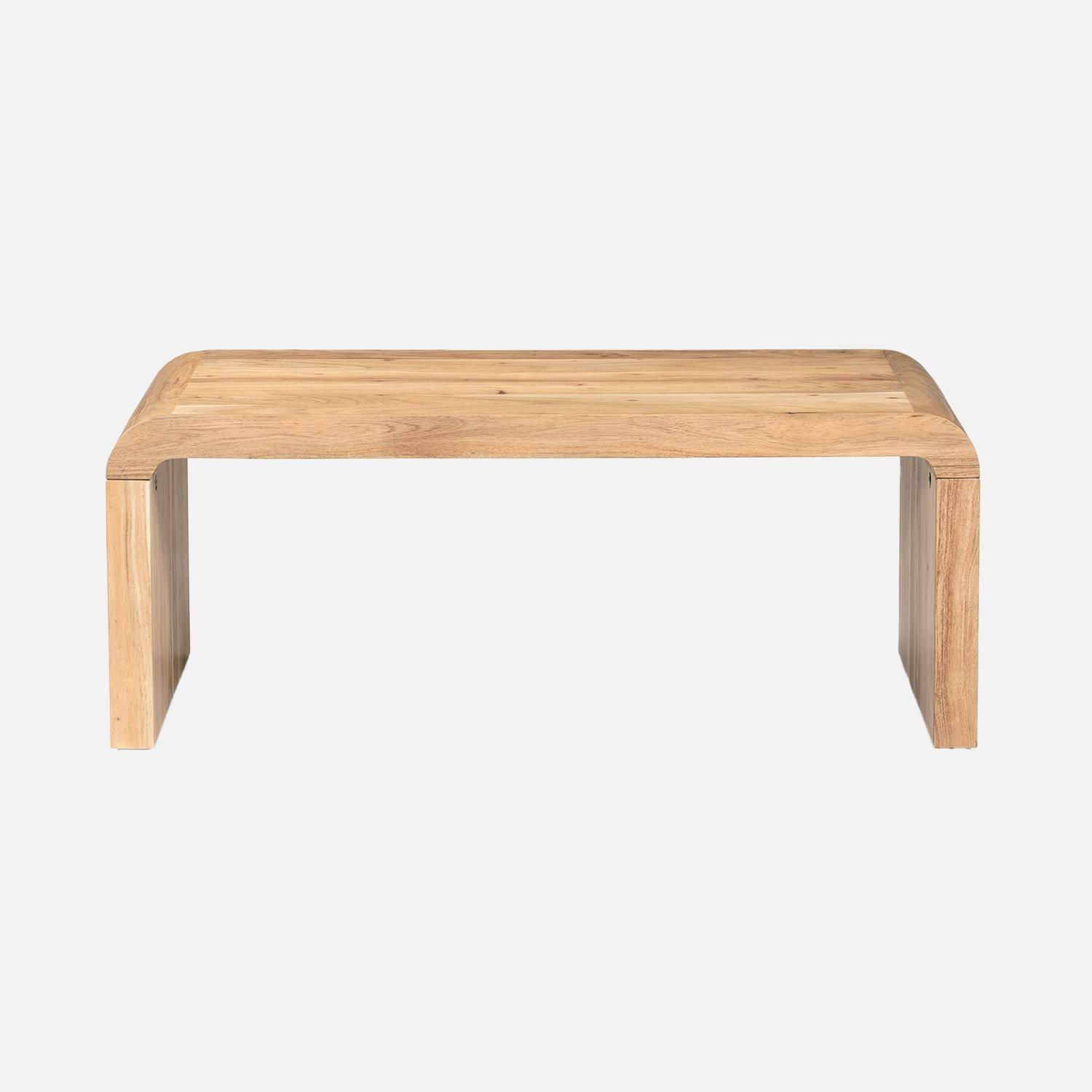 Table basse rectangulaire en acacia massif 100cm,sweeek,Photo4
