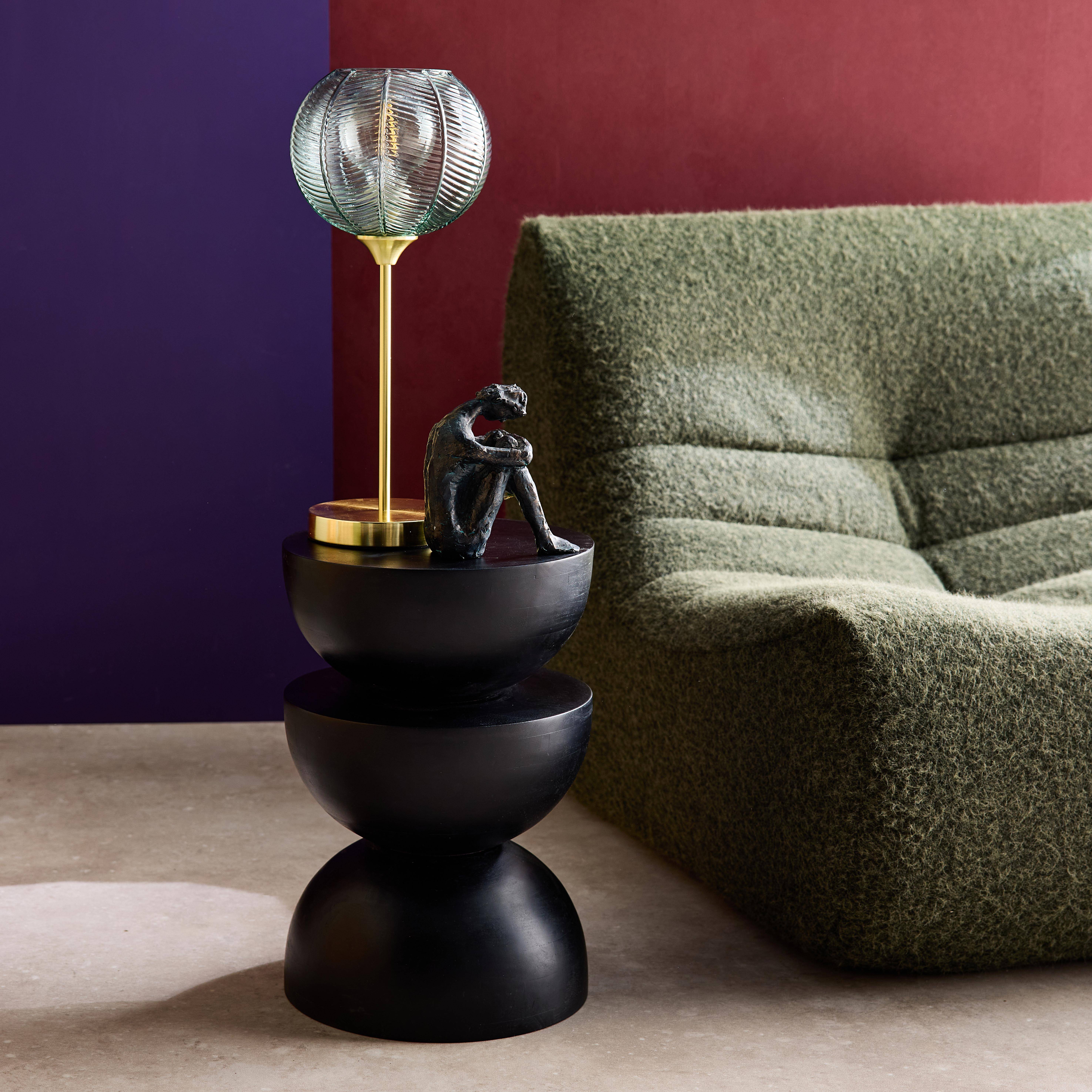 Wooden side table, Sita, Black, 30x30x45 cm Photo1