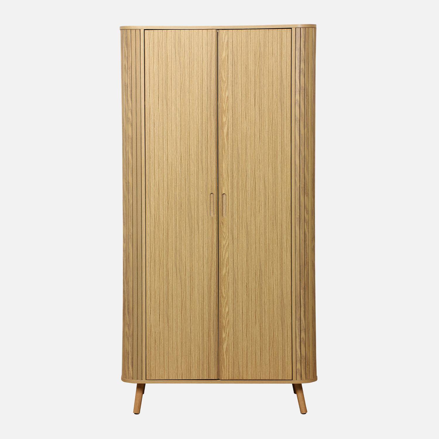 2-deurs houten kast met groef en leg- en hangruimte, B 90 x D 60 x H 180cm,sweeek,Photo2
