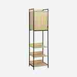 Zwarte kledingkast met 5 legplanken en 1 deur, B 60 x D 48 x H 190 cm Photo1 Zwarte kledingkast met 5 legplanken en 1 deur, B 60 x D 48 x H 190 cm Photo1