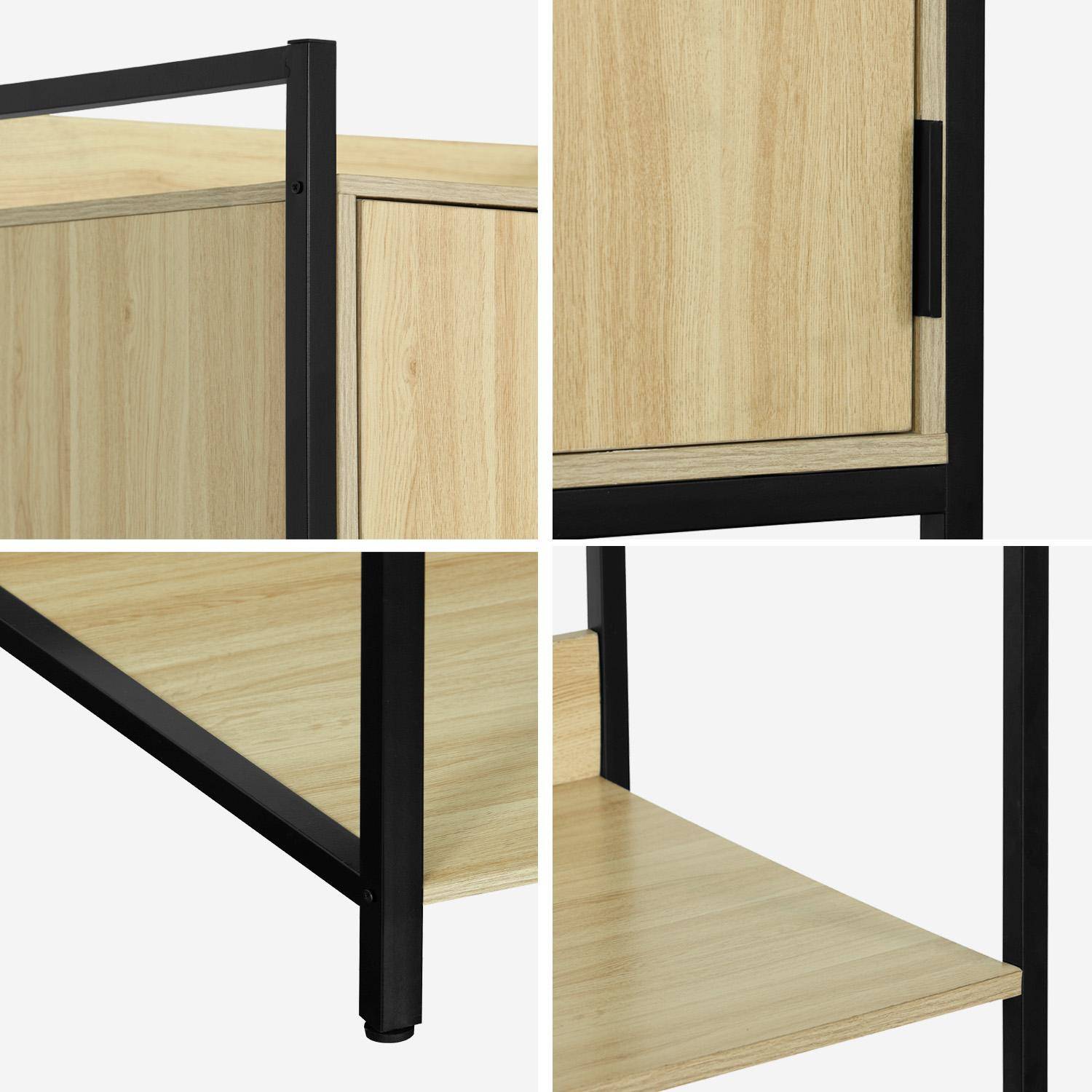 Zwarte kledingkast met 5 legplanken en 1 deur, B 60 x D 48 x H 190 cm Photo4
