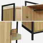 Ankleidemodul schwarz mit 1 Kleiderstange, 6 Regalen und 1 Tür, B 100 x T 48 x H 190 cm - Clever Photo4 Ankleidemodul schwarz mit 1 Kleiderstange, 6 Regalen und 1 Tür, B 100 x T 48 x H 190 cm - Clever Photo4