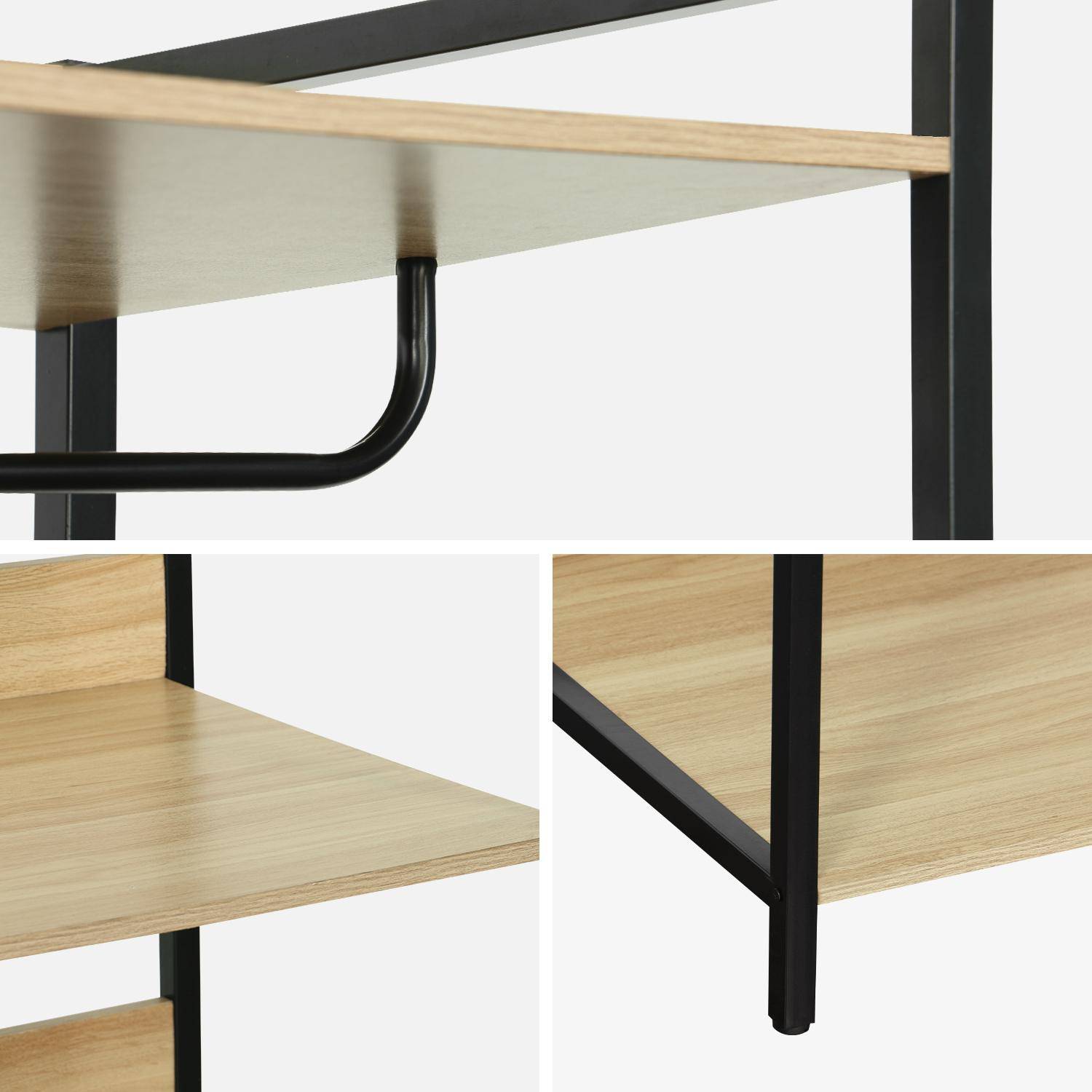 Modulo armadio con 1 armadio e 3 ripiani, Clever, Nero, 60x48x190 cm Photo3