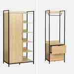 Modulares Kleiderschrank-Set schwarz mit 4 Elementen, B 280 x T 48 x H 190 cm - Clever Photo5 Modulares Kleiderschrank-Set schwarz mit 4 Elementen, B 280 x T 48 x H 190 cm - Clever Photo5