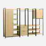 Modulares Kleiderschrank-Set schwarz mit 4 Elementen, B 280 x T 48 x H 190 cm - Clever Photo2 Modulares Kleiderschrank-Set schwarz mit 4 Elementen, B 280 x T 48 x H 190 cm - Clever Photo2