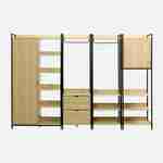 Modulares Kleiderschrank-Set schwarz mit 4 Elementen, B 280 x T 48 x H 190 cm - Clever Photo3 Modulares Kleiderschrank-Set schwarz mit 4 Elementen, B 280 x T 48 x H 190 cm - Clever Photo3