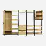 Modulares Kleiderschrank-Set schwarz mit 4 Elementen, B 280 x T 48 x H 190 cm - Clever Photo4 Modulares Kleiderschrank-Set schwarz mit 4 Elementen, B 280 x T 48 x H 190 cm - Clever Photo4