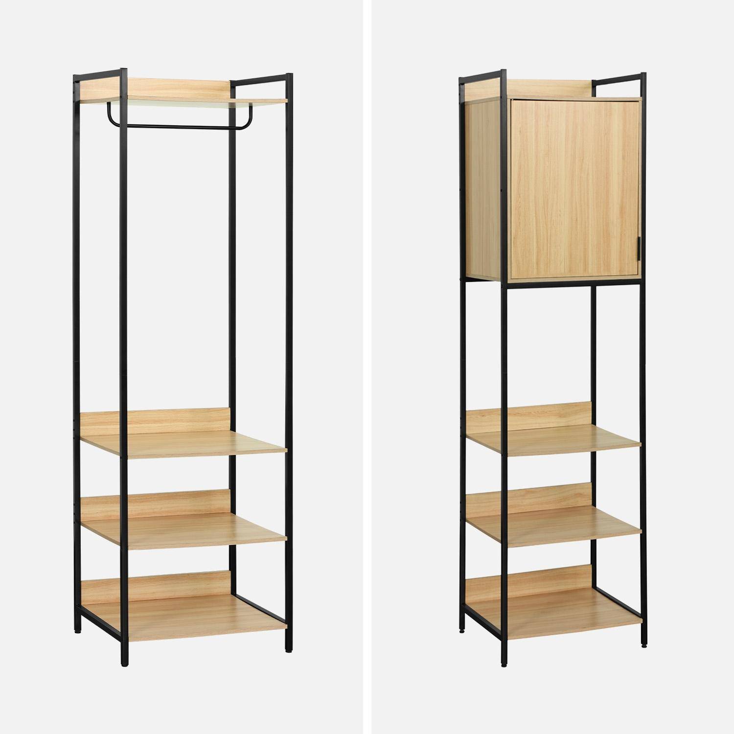 Modulares Kleiderschrank-Set schwarz mit 4 Elementen, B 280 x T 48 x H 190 cm - Clever Photo6 Modulares Kleiderschrank-Set schwarz mit 4 Elementen, B 280 x T 48 x H 190 cm - Clever Photo6