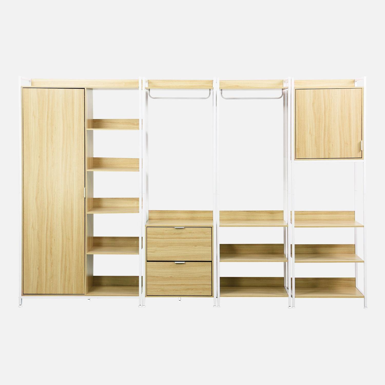 Witte kledingkast met 4 elementen, B 280 x D 48 x H 190 cm,sweeek,Photo2