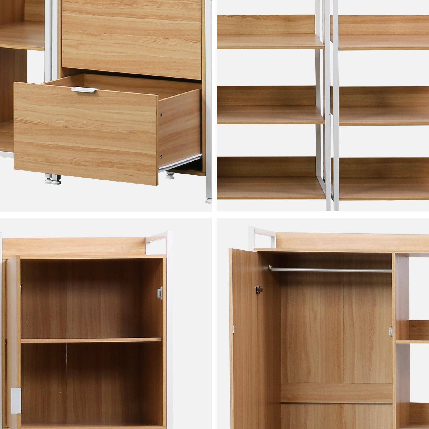 Witte kledingkast met 4 elementen, B 280 x D 48 x H 190 cm Photo6