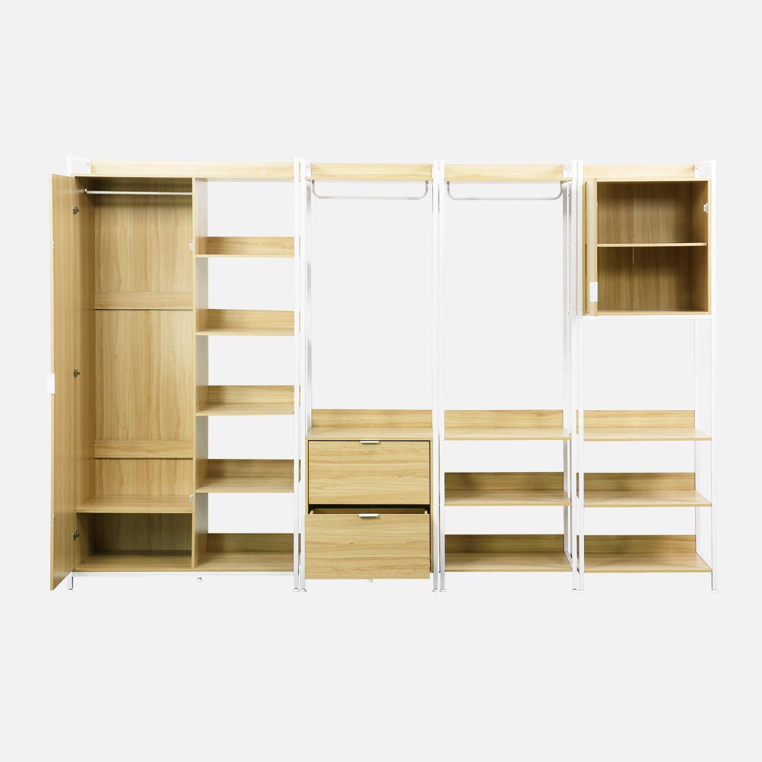 Witte kledingkast met 4 elementen, B 280 x D 48 x H 190 cm,sweeek,Photo3