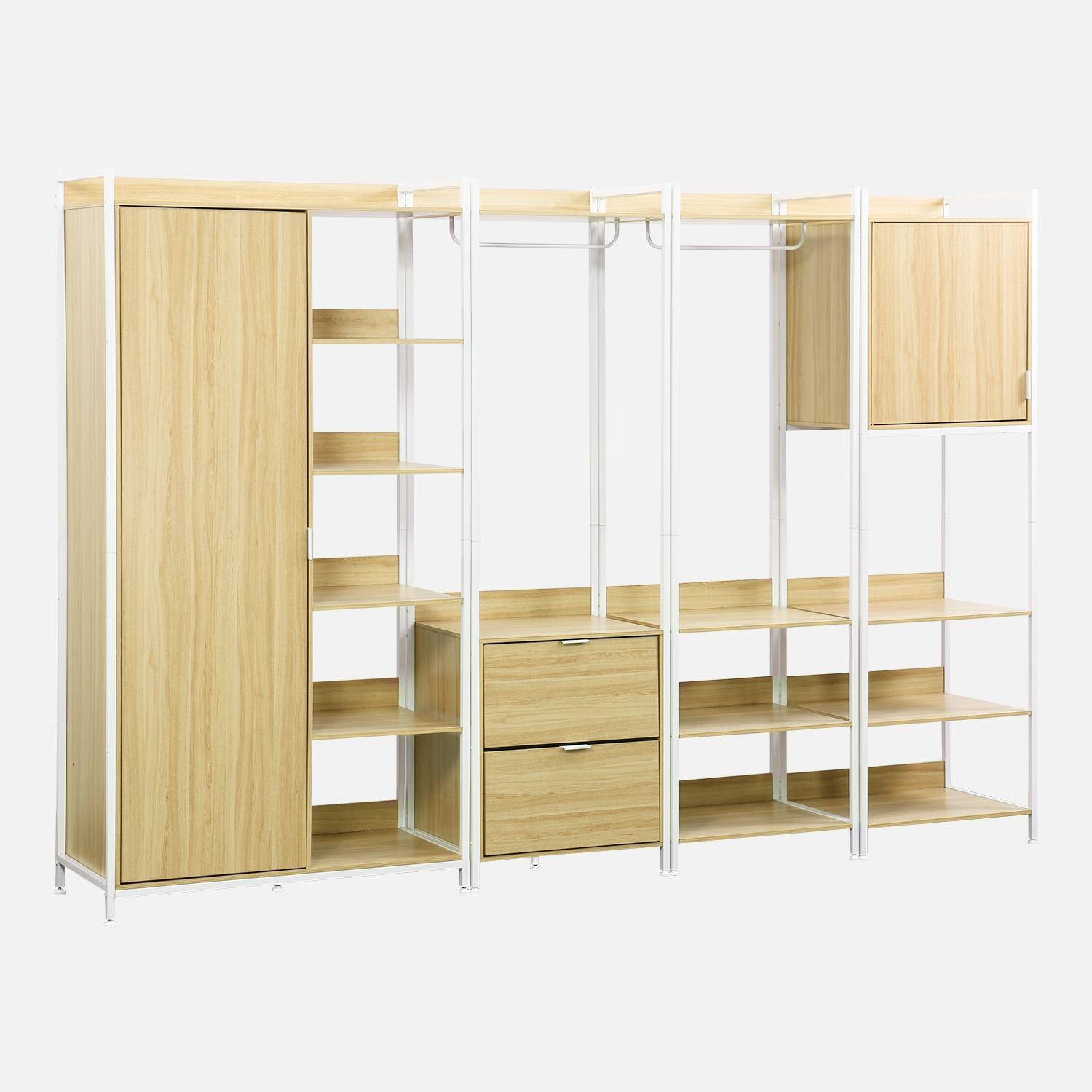 Witte kledingkast met 4 elementen, B 280 x D 48 x H 190 cm Photo1