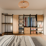 Czarny zestaw szaf modułowych z 5 jednostkami, szer. 360 x gł. 48 x wys. 190 Photo1 Czarny zestaw szaf modułowych z 5 jednostkami, szer. 360 x gł. 48 x wys. 190 Photo1