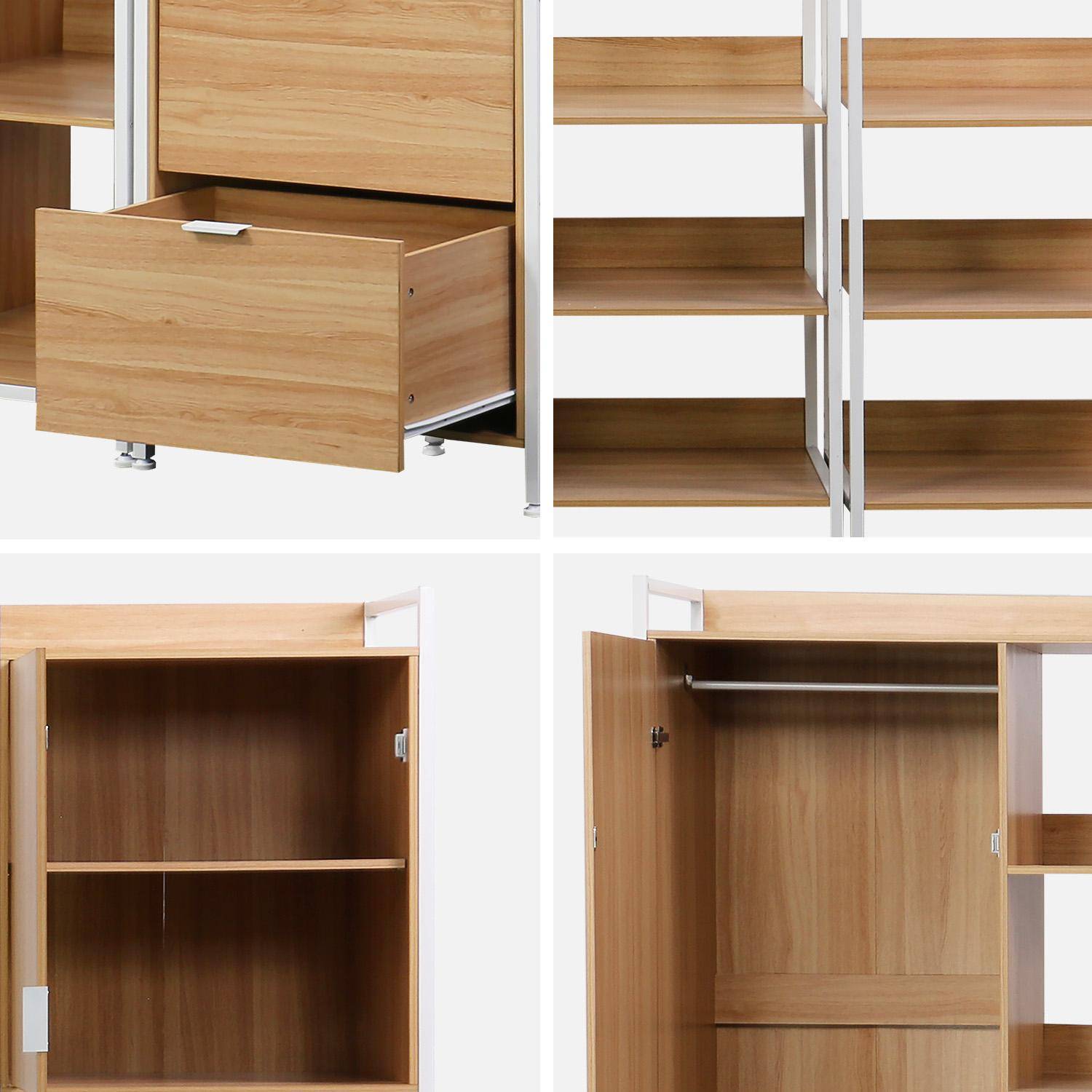 Kit armadio modulare con 5 elementi, Clever, Bianco, 360x48x190 cm Photo8
