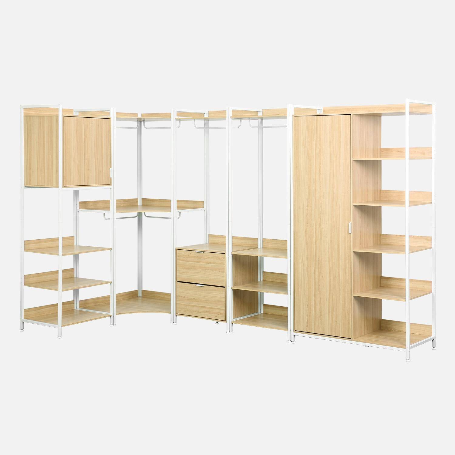 Kit armadio modulare con 5 elementi Bianco - 360x48x190 cm,sweeek,Photo4