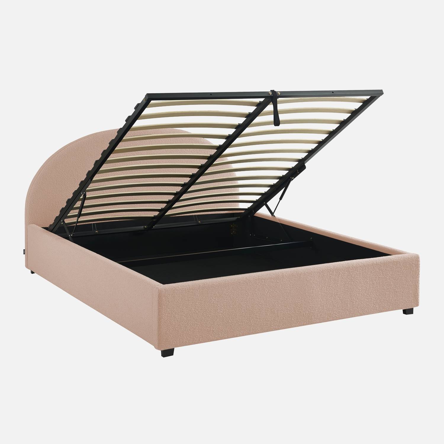 Bed met lattenbodem en hoofdeinde, nude| sweeek