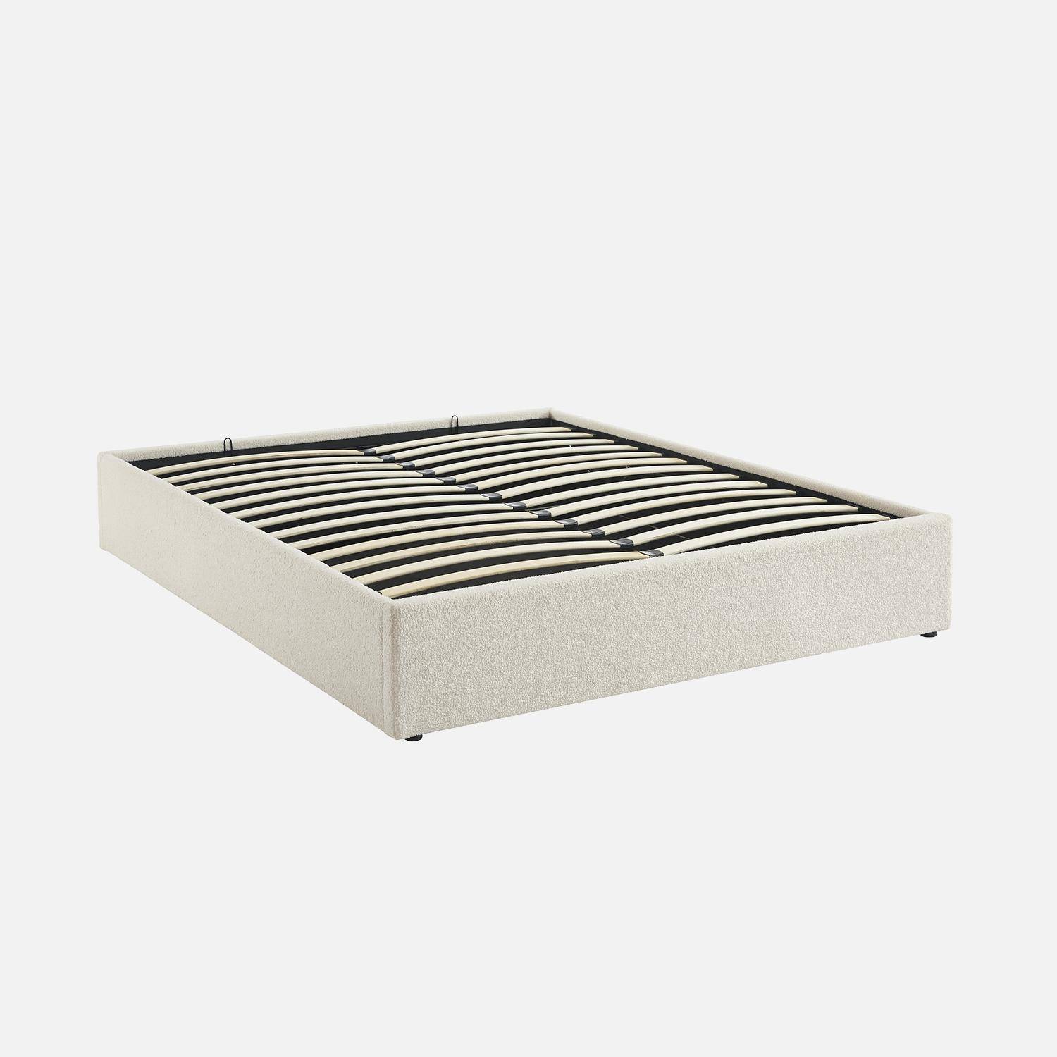 Bed met lattenbodem, 140 x 200 cm, hydraulisch gevoerd