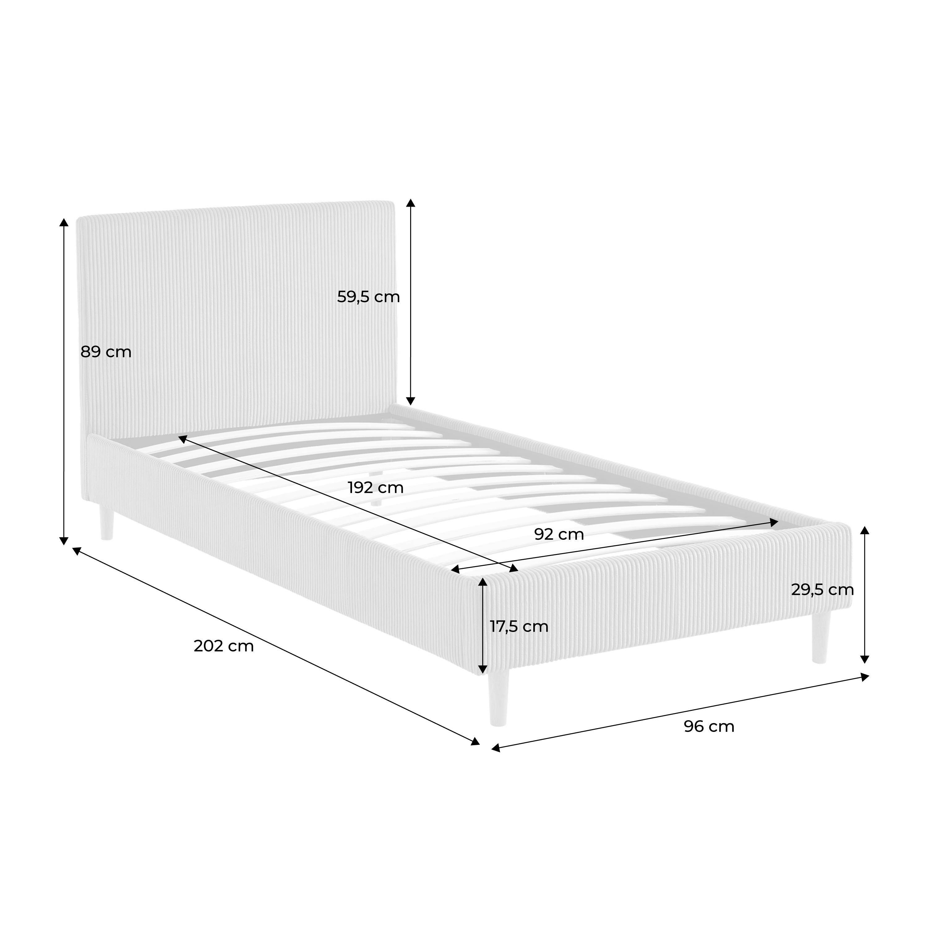 LARMACE Struttura letto queen size con 4 cassetti e testiera trapuntata