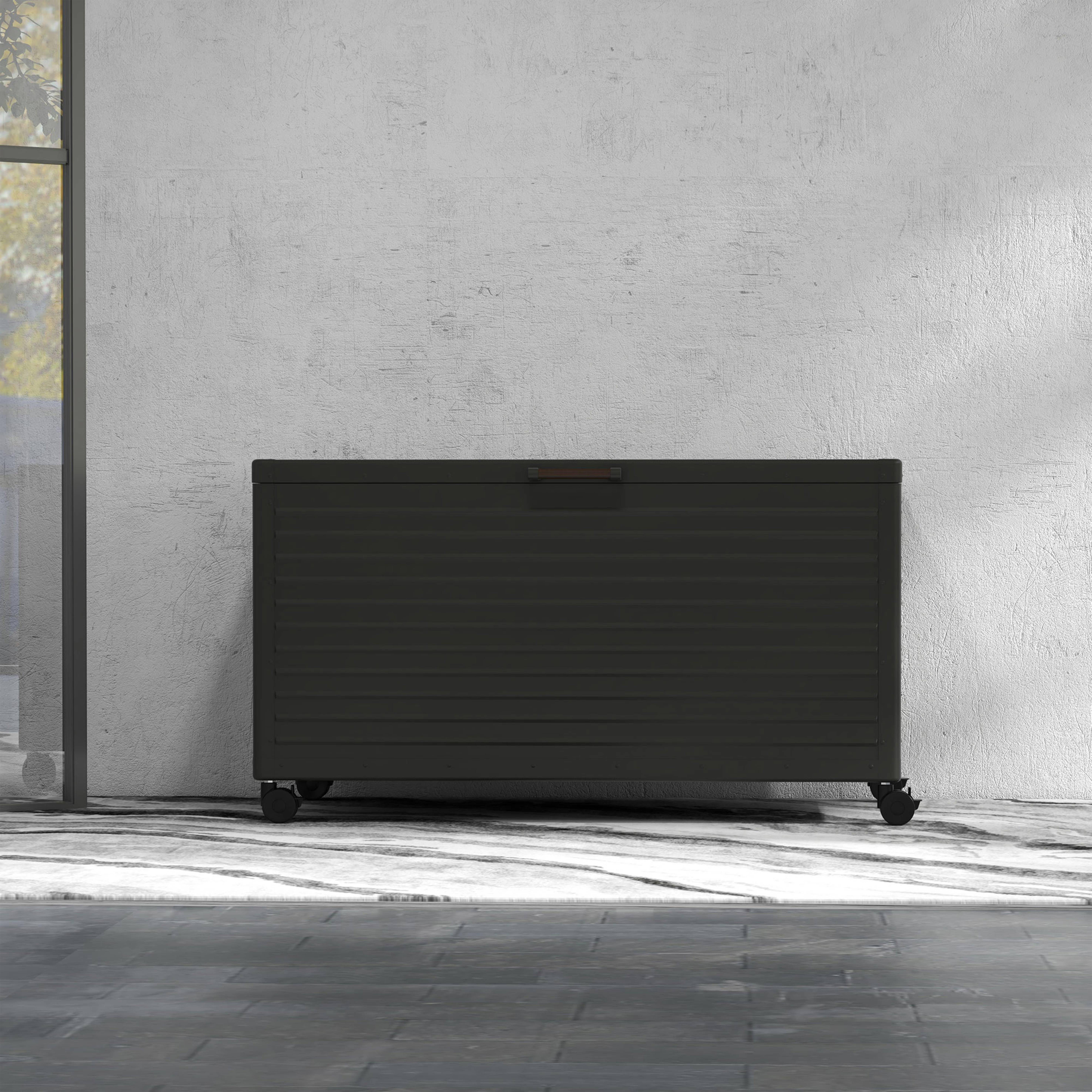 Jardinera de aluminio, 500L, Kansas, Antracita, 130x60.4x70 cm Photo2