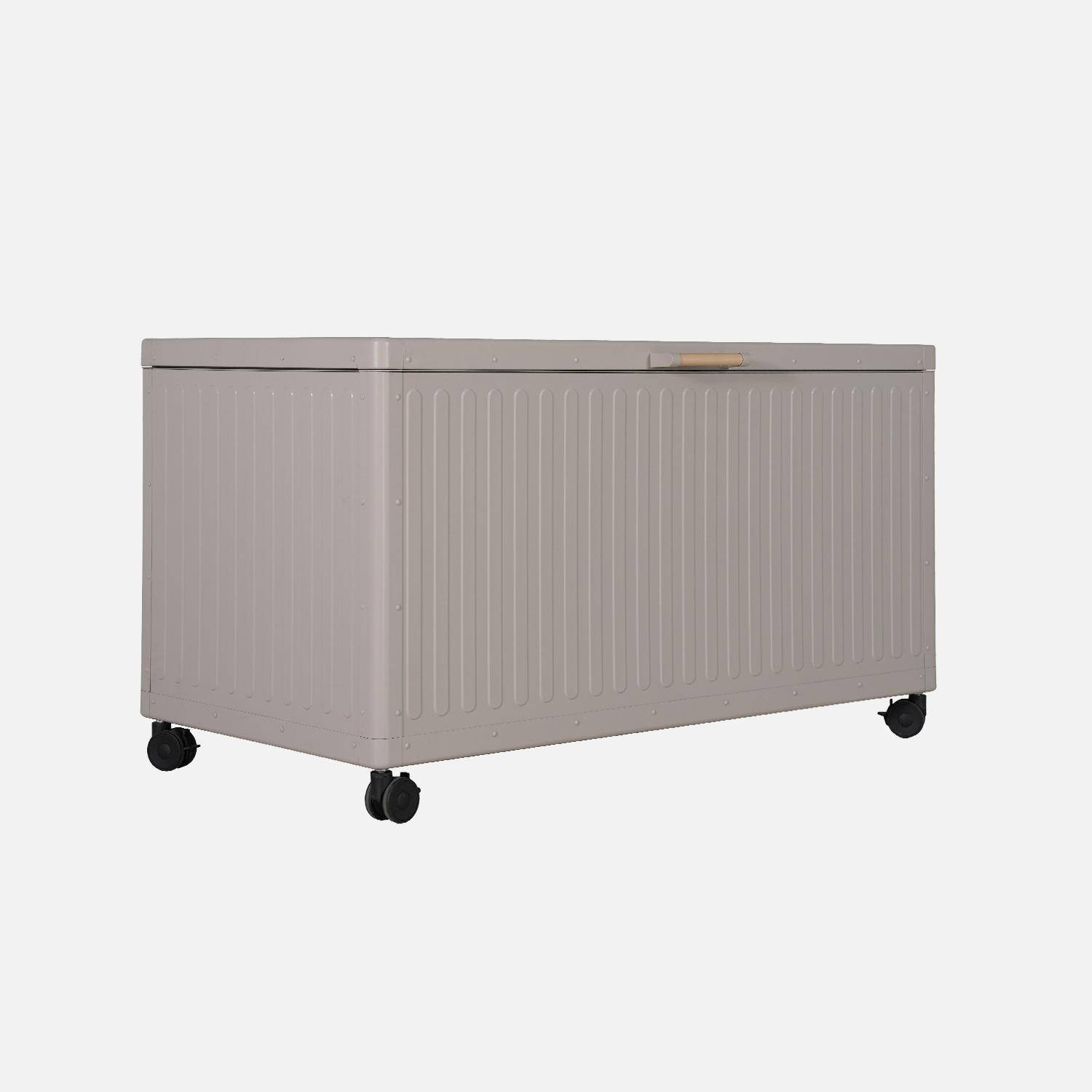 Caja de jardín de aluminio, 775L, Boston, Gris pardo, 164.8x72.4x70 cm Photo3