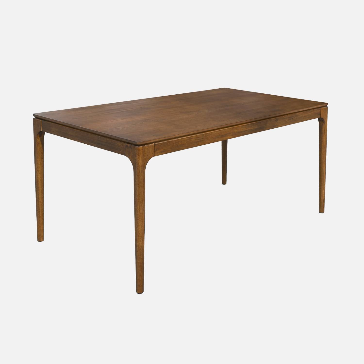Table à manger noyer bois d'hévéa 6 places