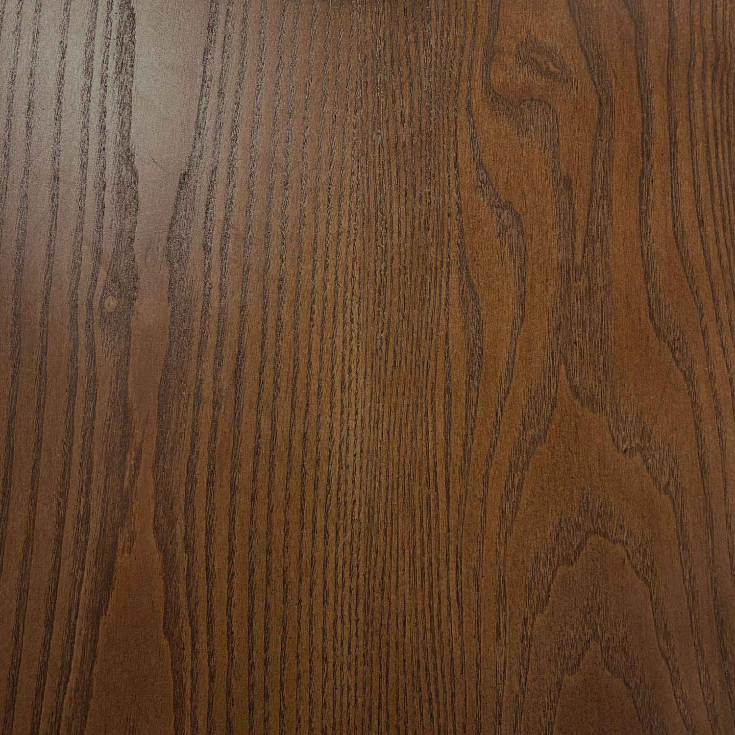 Table à manger rectangulaire en bois d'hévéa et placage frêne, bois teinté noyer, 6-8 personnes,sweeek,Photo3