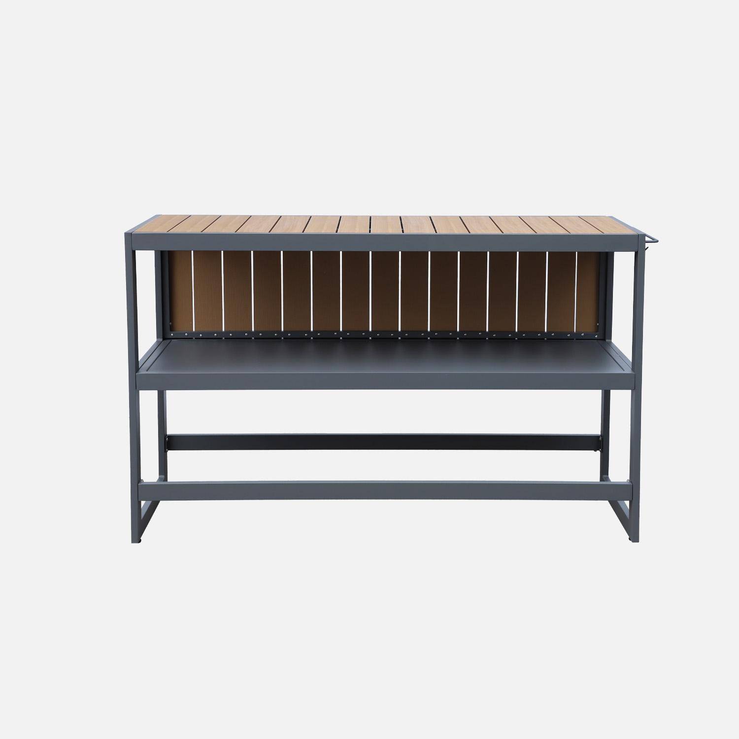 Außentisch aus Aluminium und Polywood ALBI, anthrazit, L 151 x B 50 x H 91 cm Photo6