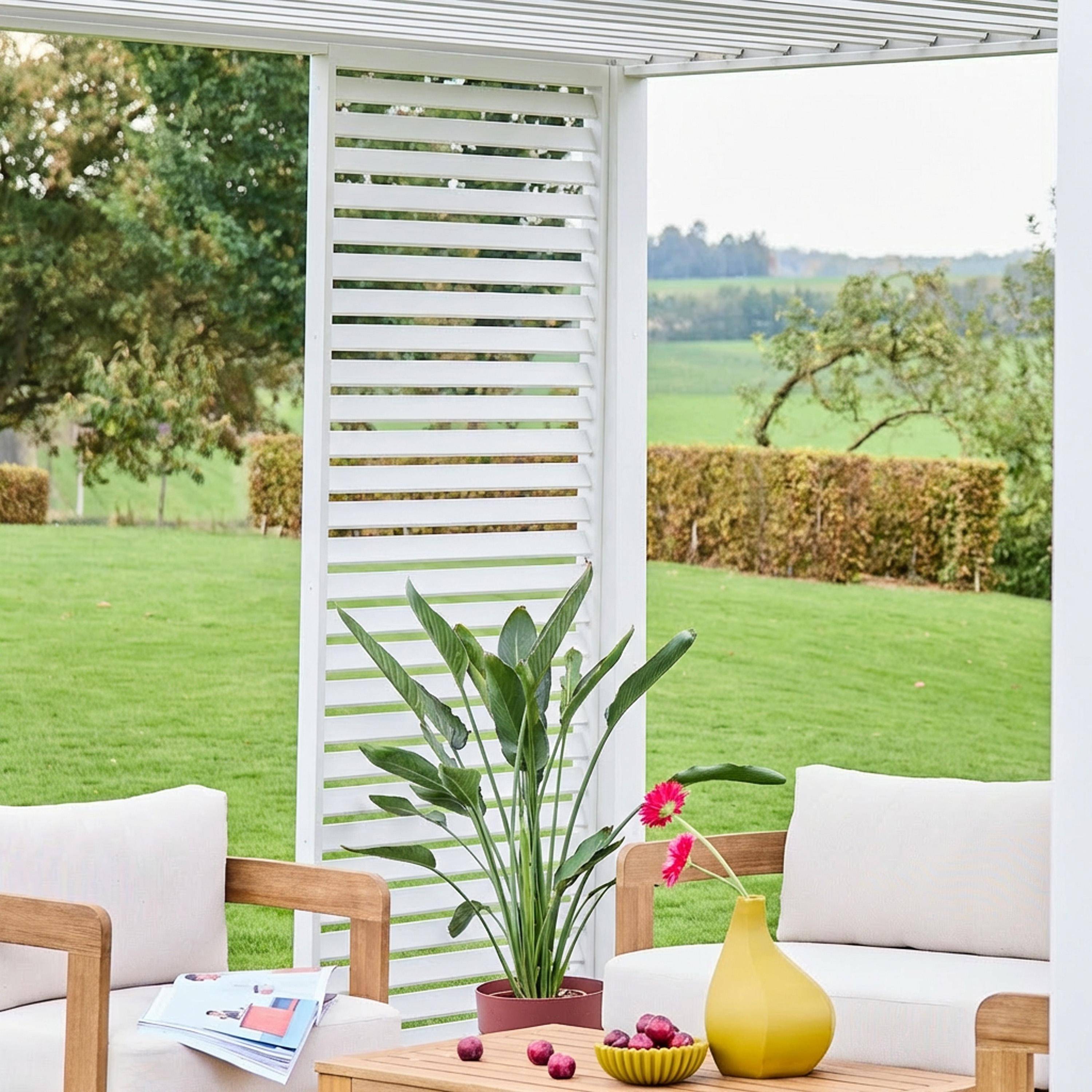 Persiana 1m in alluminio per pergola biocllimatica Bianco - 93x6x238 cm,sweeek,Photo2
