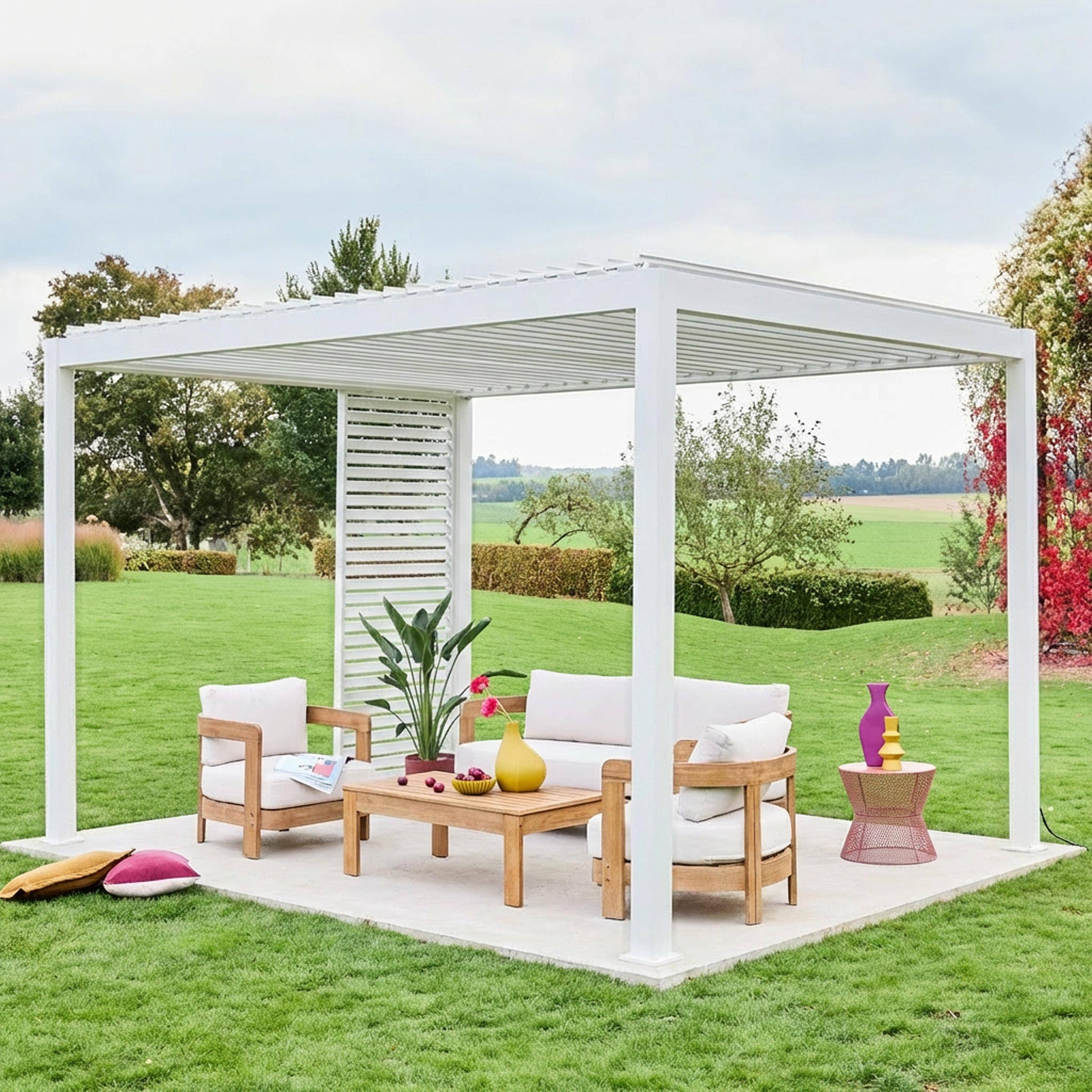 Persiana 1m in alluminio per pergola biocllimatica Bianco - 93x6x238 cm Photo1
