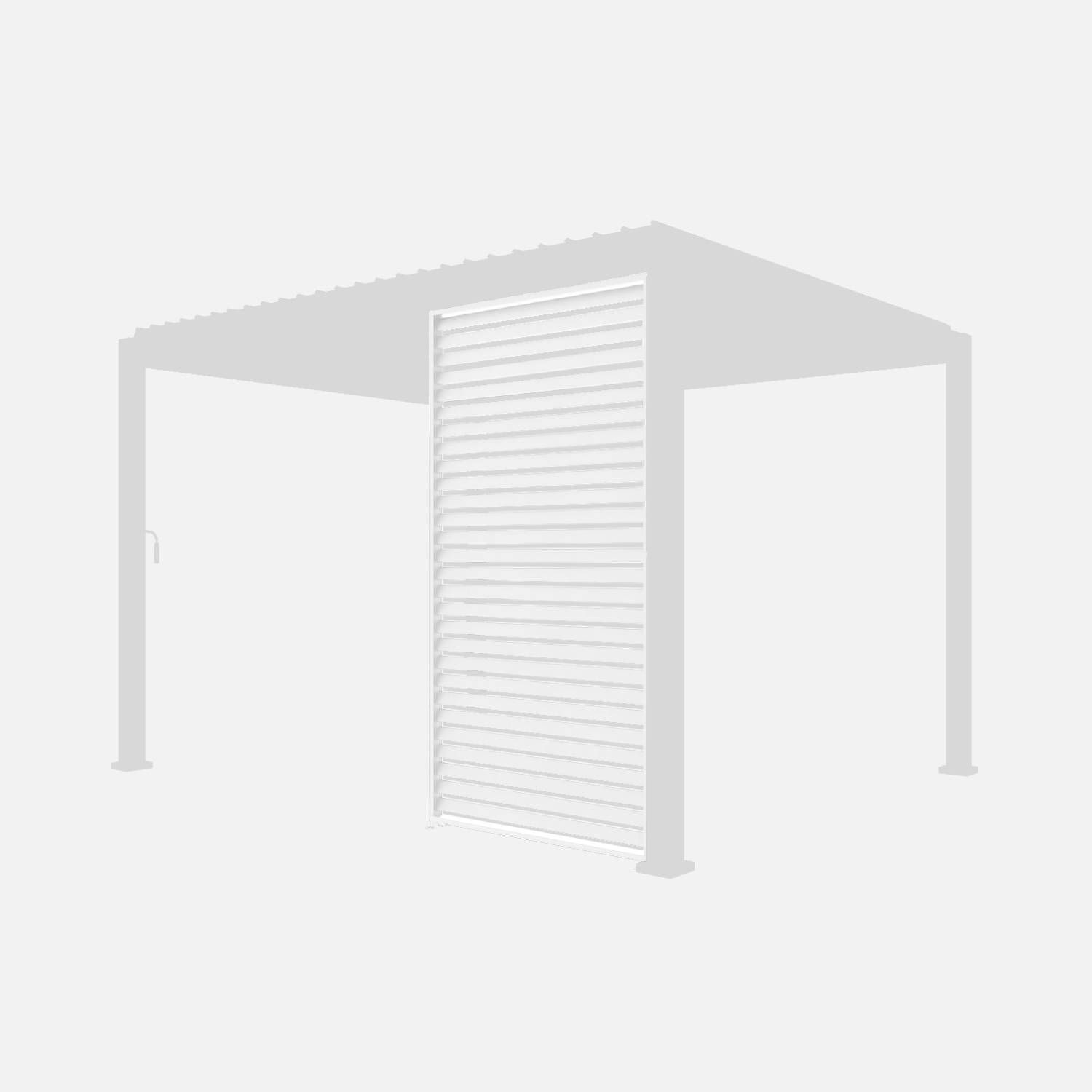 Persienne 130cm pour pergola bioclimatique Triomphe blanc