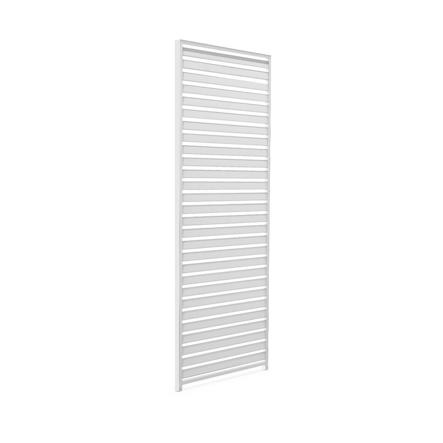 Persienne 130cm pour pergola bioclimatique Triomphe, côté 4m, panneau brise vue, aluminium, blanc Photo8
