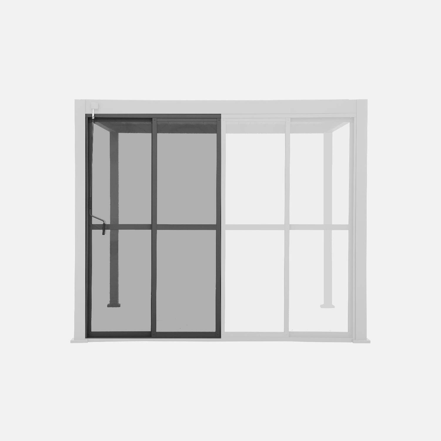Portes coulissantes 3m pour pergola Triomphe, anthracite, aluminium et polycarbonate, 279 x 236,5cm Photo4