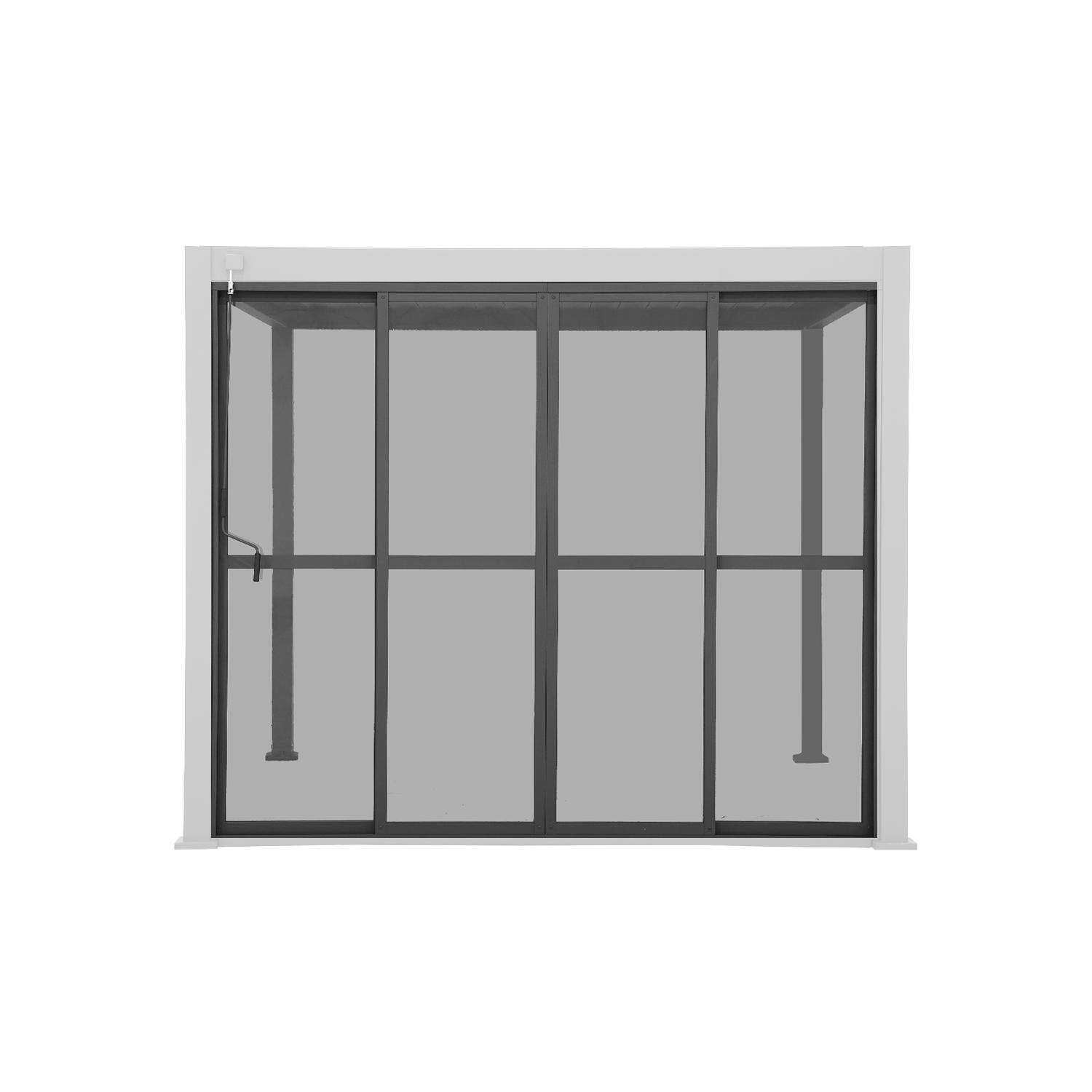 Portes coulissantes 3m pour pergola Triomphe, anthracite, aluminium et polycarbonate, 279 x 236,5cm,sweeek,Photo6