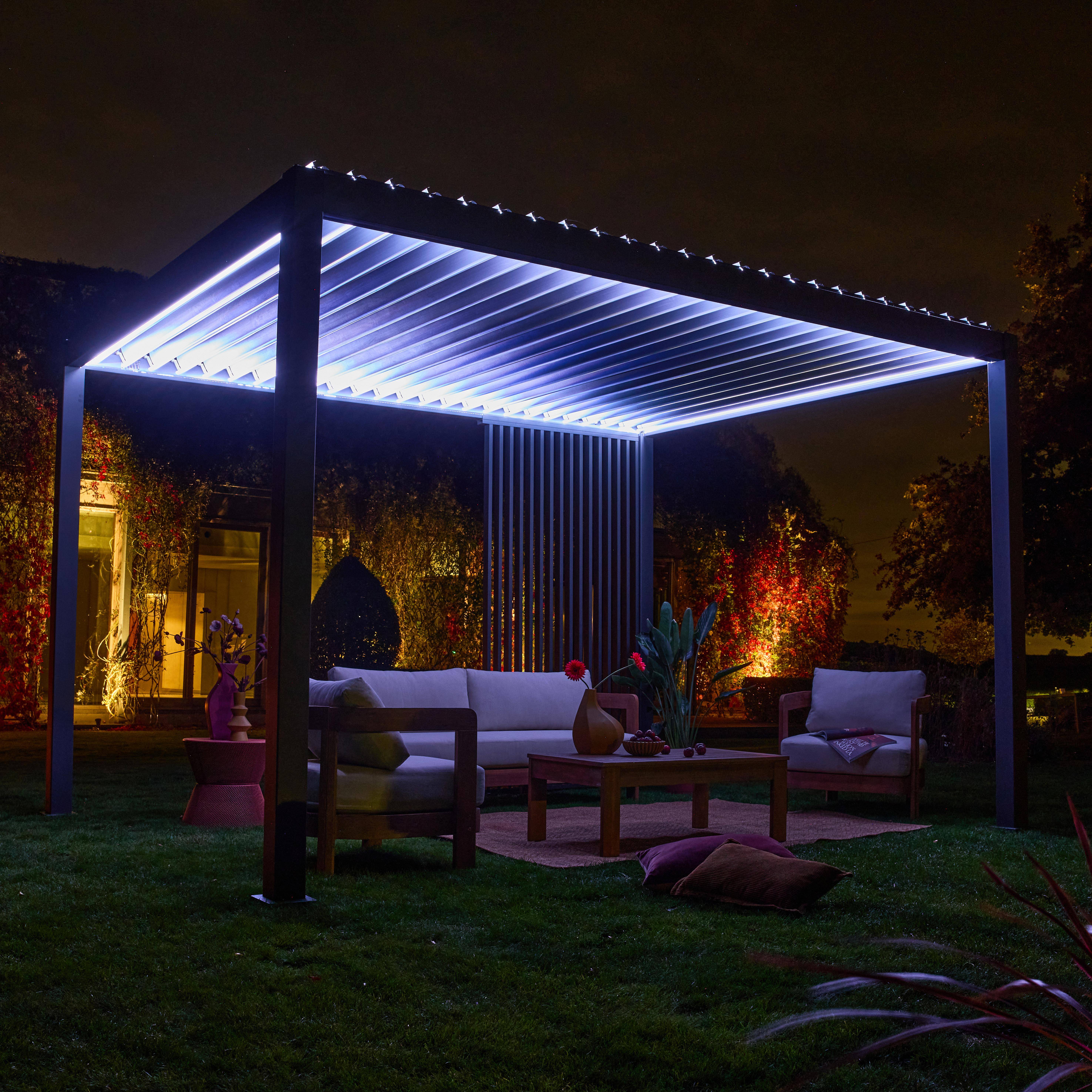 Persiana vertical  para pérgola bioclimática,4m Triomphe de 3x4m Antracita - 123.5x123.5x236 cm Photo1