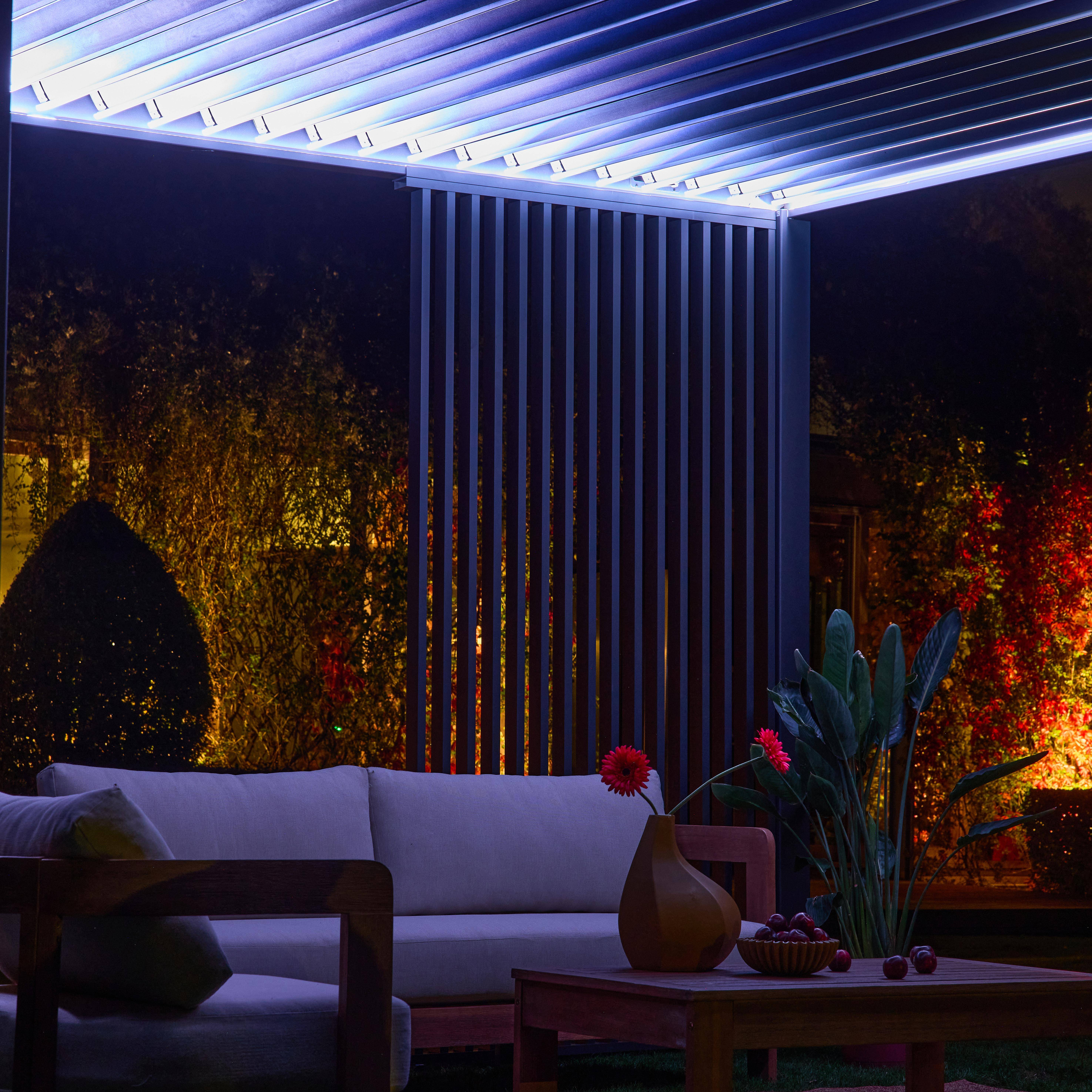 Persiana vertical  para pérgola bioclimática,4m Triomphe de 3x4m Antracita - 123.5x123.5x236 cm Photo2