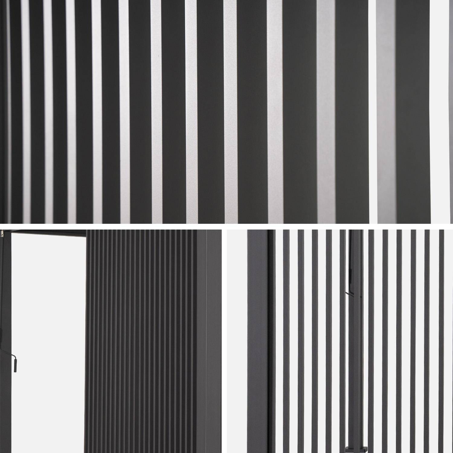 Vertikale Lamellenwand 130cm für Pergola Triomphe Aluminium anthrazit Photo3