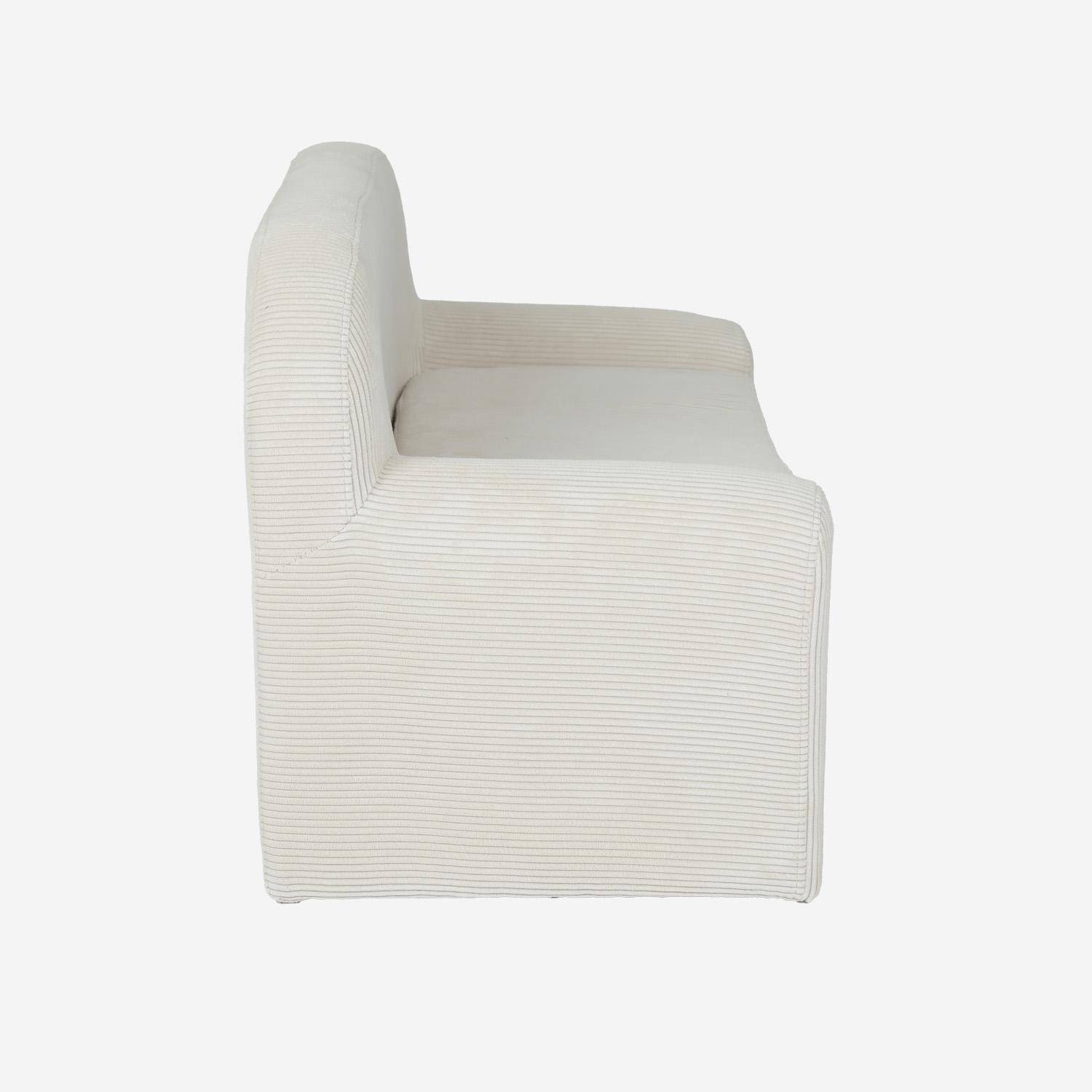 Ausziehbares Kinderschlafsofa mit Cordbezug, cremefarben, L 90 x T 43 x H 51,5 cm. Photo5