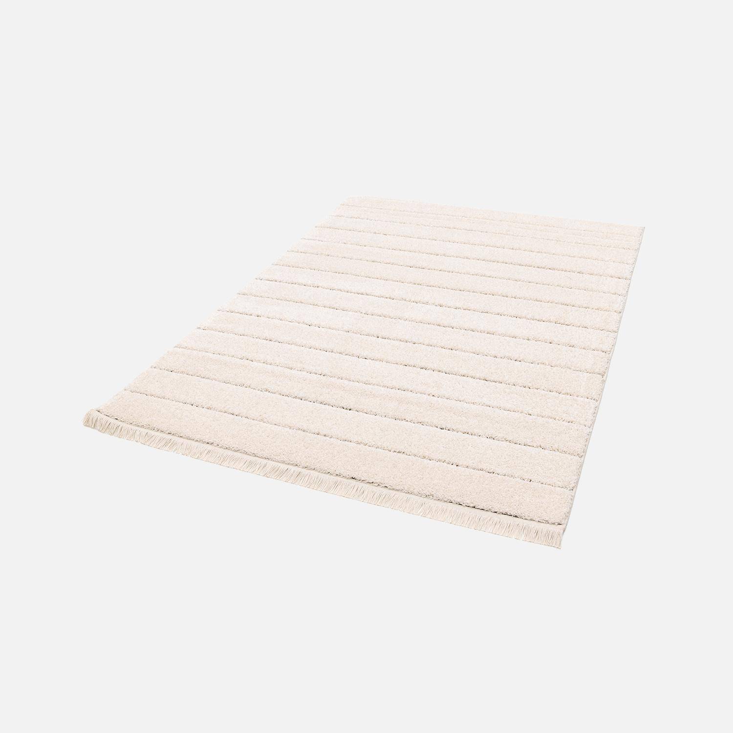 Tapis intérieur motif lignes parallèles, crème, 120 x 170 cm Photo2