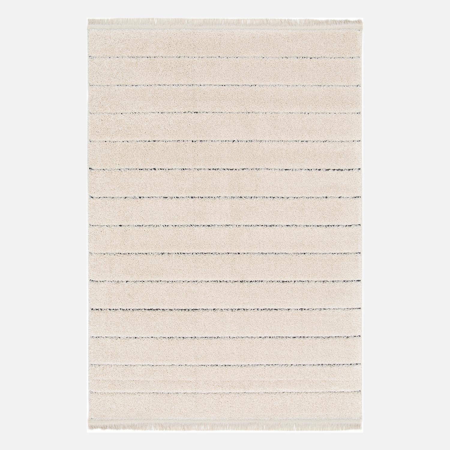 Binnentapijt, patroon van parallelle lijnen, crème, 120 x 170 cm,sweeek,Photo2