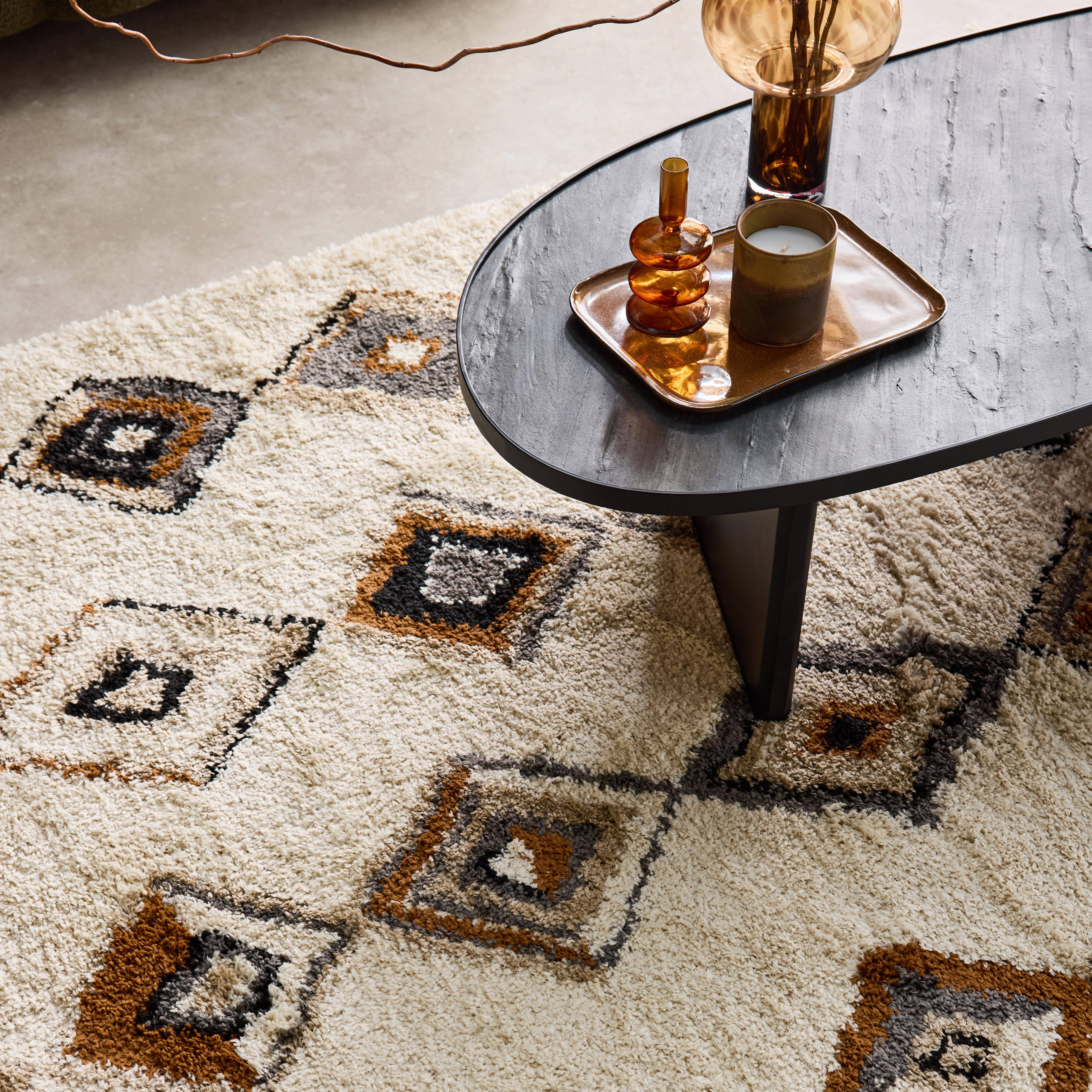 Interior rug with ethnic motifs, beige, Selena, 170x120x3 cm Photo2