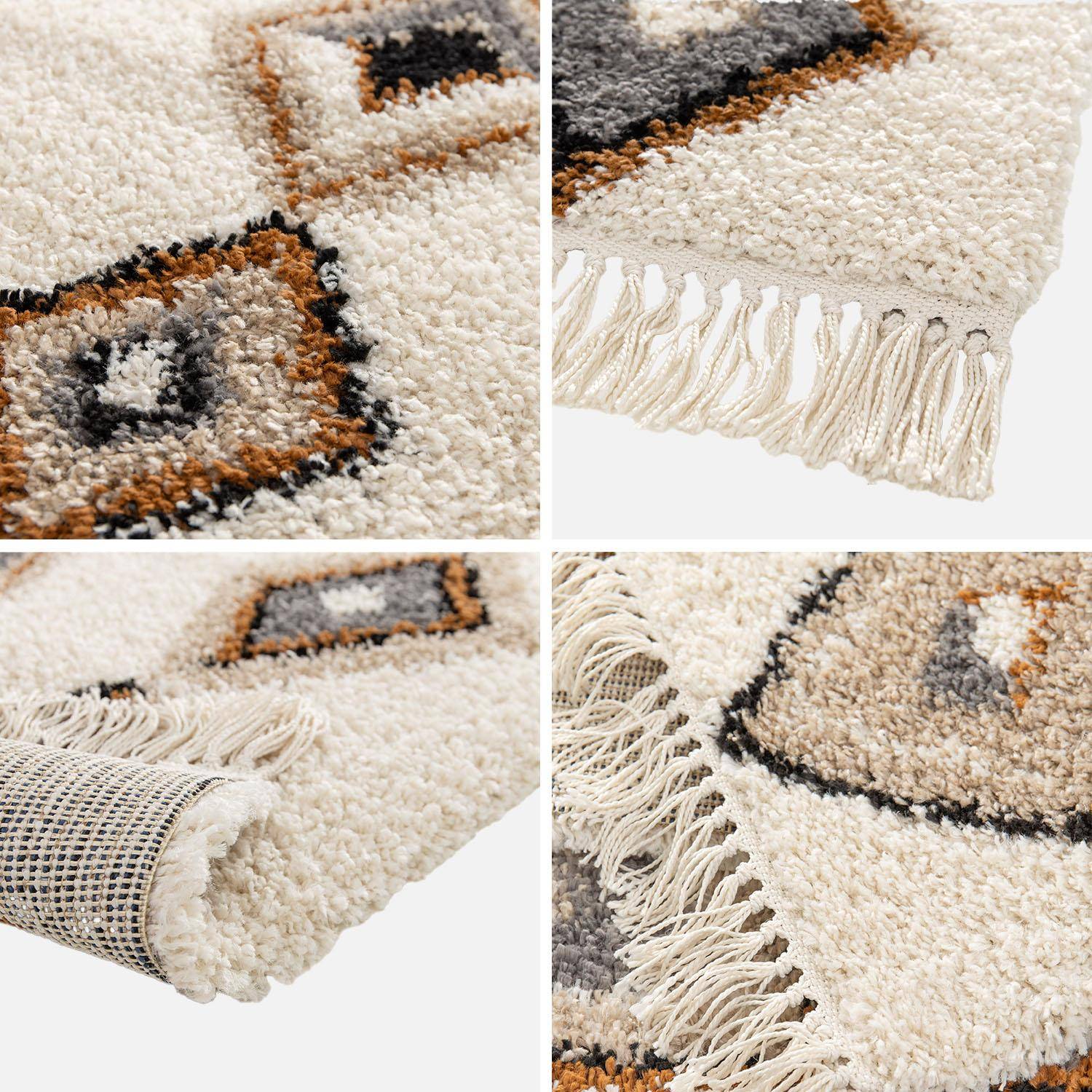 Interior rug with ethnic motifs, beige, Selena, 170x120x3 cm Photo5
