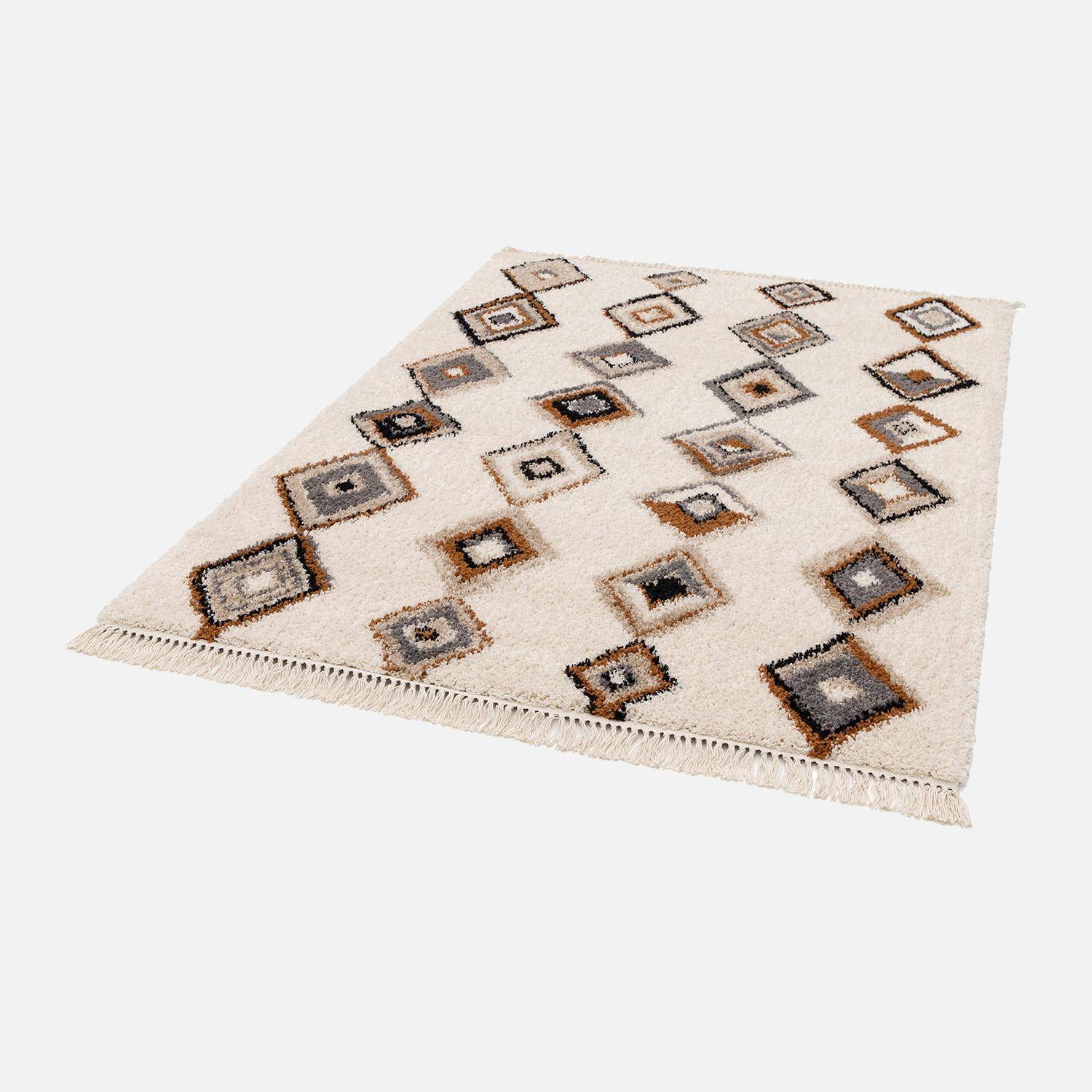 Interior rug with ethnic motifs, beige, Selena, 170x120x3 cm Photo4