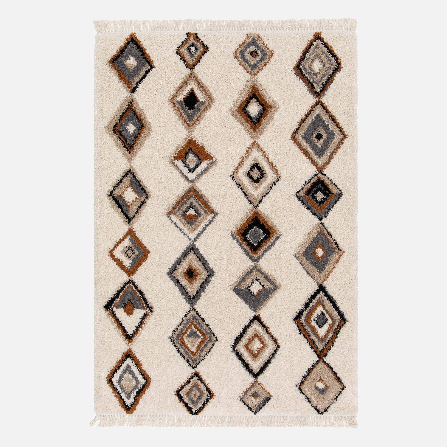 Tapis intérieur avec motifs ethniques, beige, 160 x 230 cm Photo3