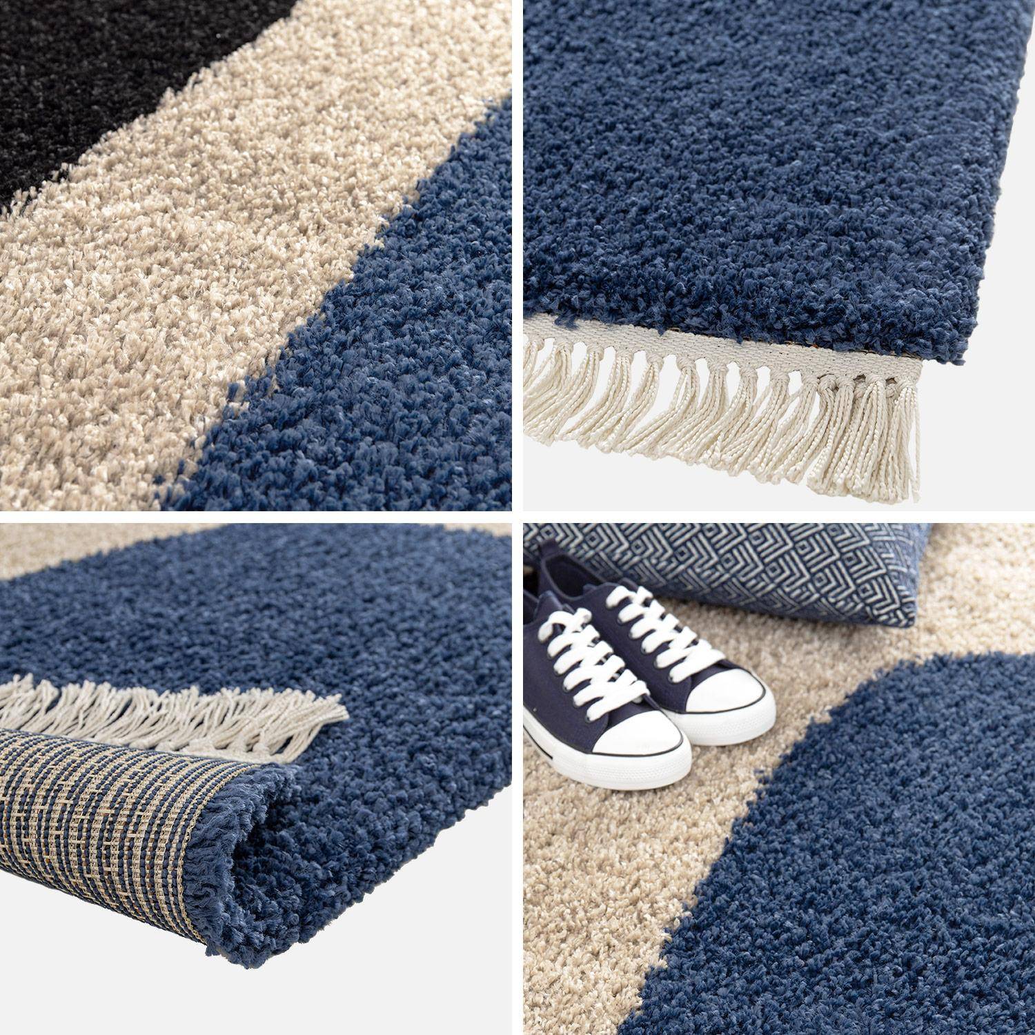 Shaggy rug with geometric pattern, cream, Zac, 170x120x3 cm Photo3